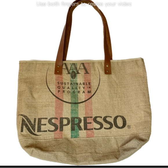 Nespresso Bags Nespresso Jute Tote Bag Poshmark